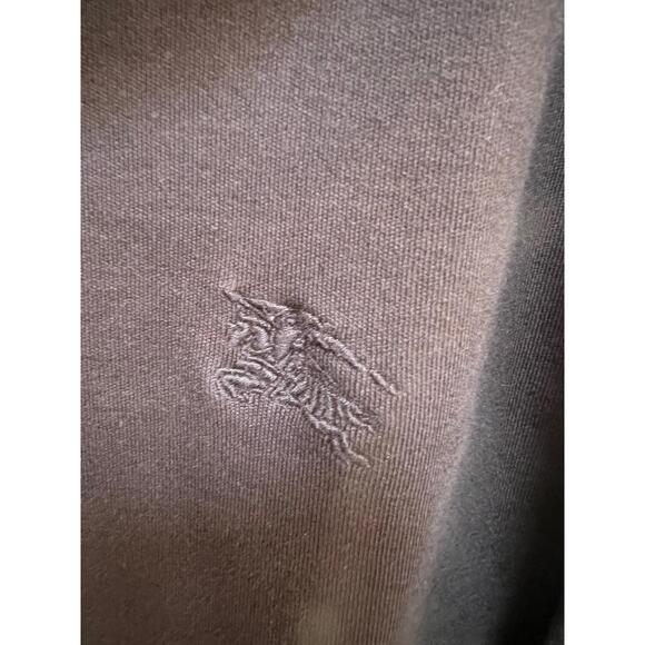 Burberry Brit Dark Brown Half Zip High Collar Embroidered Logo Sweatshirt Medium - Picture 2 of 10